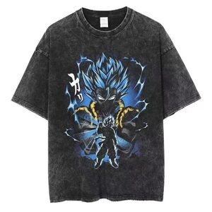 Men's Black Anime Graphic Tee